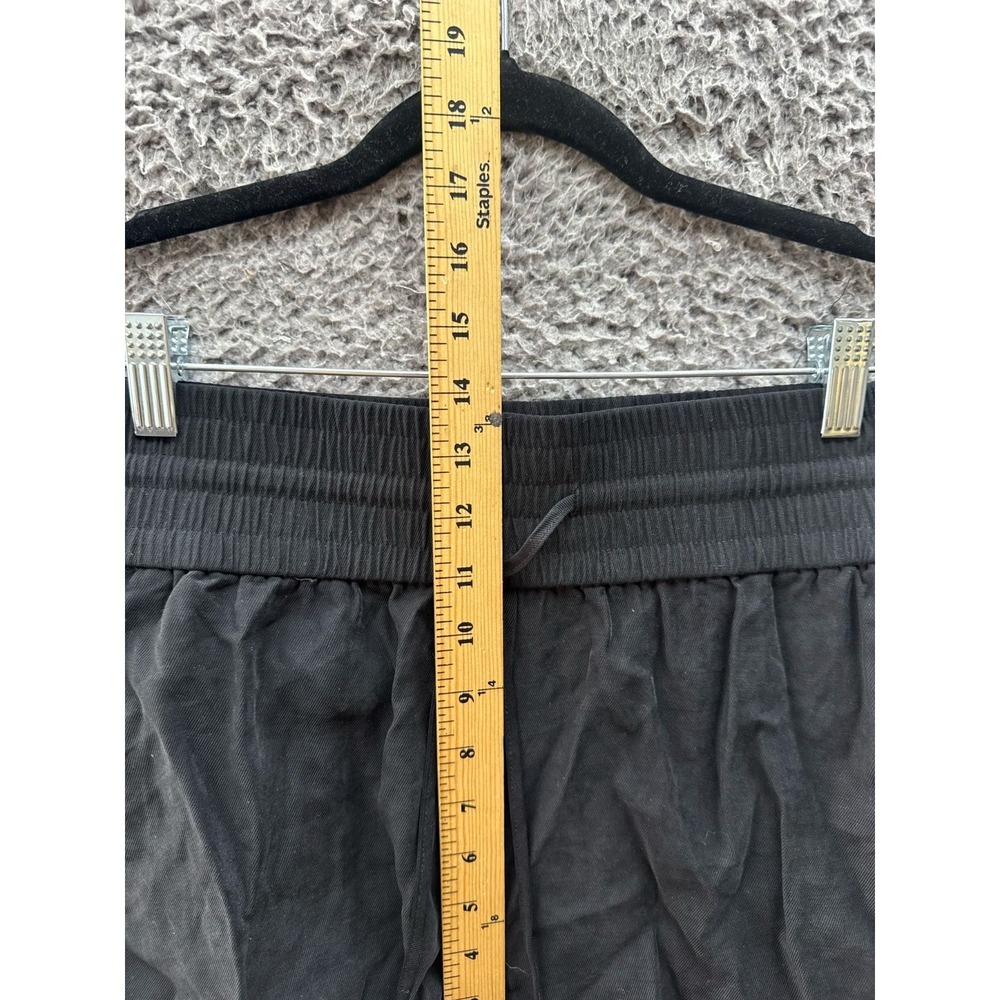 NWT Nordstrom Open‎ Edit Flowy Drawstring Satin Shorts Black Womens Size S - Picture 5 of 9